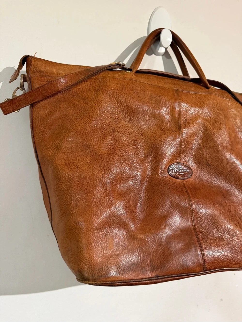 Tangaroa Leather Weekender Bag - Brown